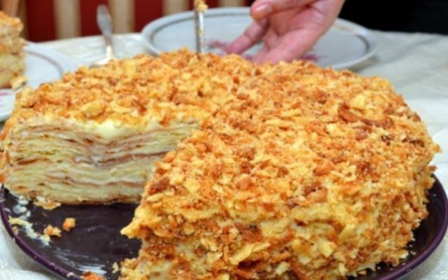 Постный «Наполеон» на пиве